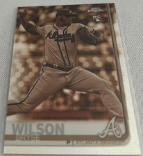 2019 Topps Chrome Baseball Bryse Wilson Atlanta Braves Sepia Refractor Rookie 56