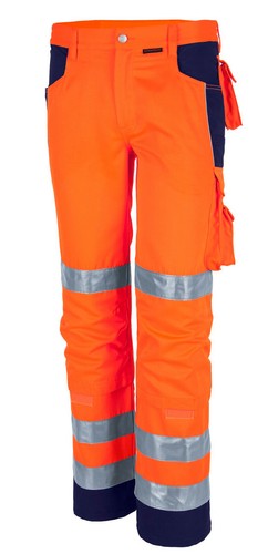 Qualitex Warnschutz Arbeitshose Bundhose orange gelb Signal auch Übergrößen - Bild 3 von 12