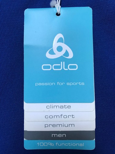 ODLO Mens Performance Top SMALL Blue Seamless Base Layer Sports Running Long - Picture 5 of 8