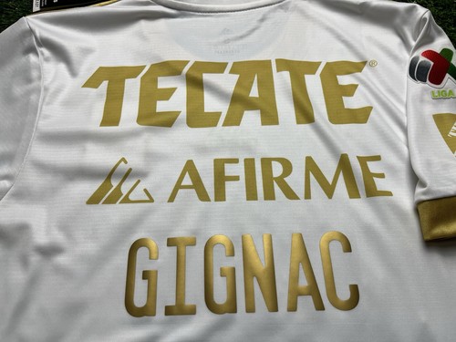 New 2021 2022 UANL Tigres Gignac Adidas Jersey Shirt Kit Small S Home White 10 - Picture 6 of 11