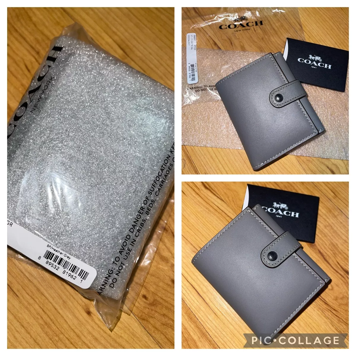 Heather grey coach best sale wallet