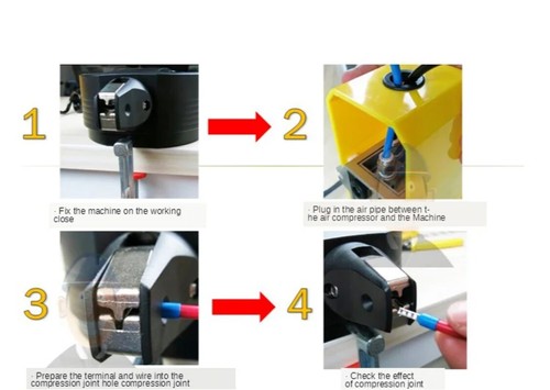 Pneumatic European Tubular Terminal Crimping Pliers Terminal Crimping Machine - 第 6/12 張圖片
