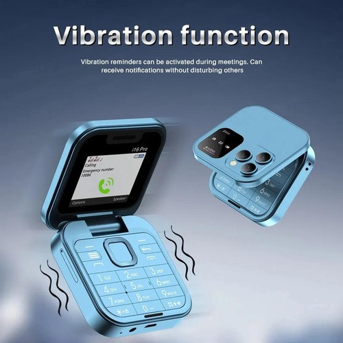 NEW New Mini Flip Mobile Phone 2 SIM Card Small Display Cell Foldable A0Q3 - Picture 5 of 14