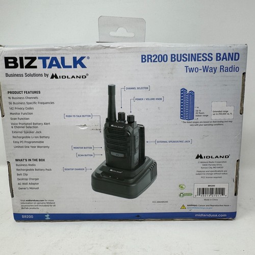 Midland BR200 BizTalk Business Band Two-Way Radio - BR200 - Picture 4 of 6