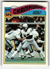 1977 Topps 1976 AFC Championship #526 KENNY STABLER HOF HIGH GRADE