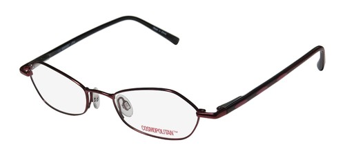 NEW COSMOPOLITAN ZEALOUS EYEGLASS FRAME RED FULL-RIM WOMENS BURGUNDY GEOMETRIC - Picture 1 of 8