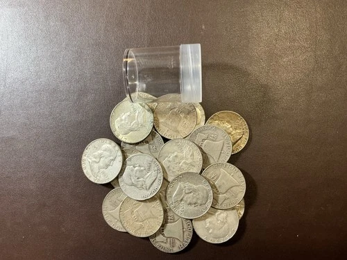Roll of 90% Silver Franklin Half Dollars