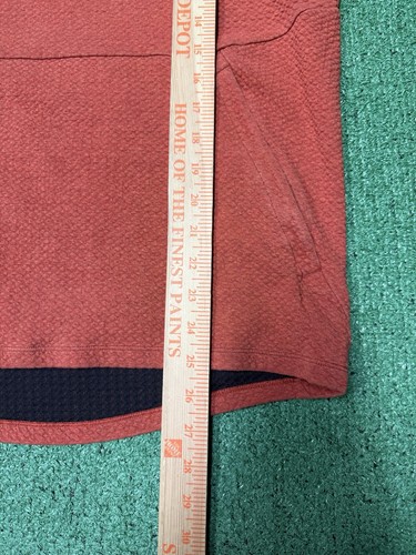Lululemon At Ease Hoodie Mens Size Medium Orange Pullover Textured Double-Knit - Picture 14 of 14
