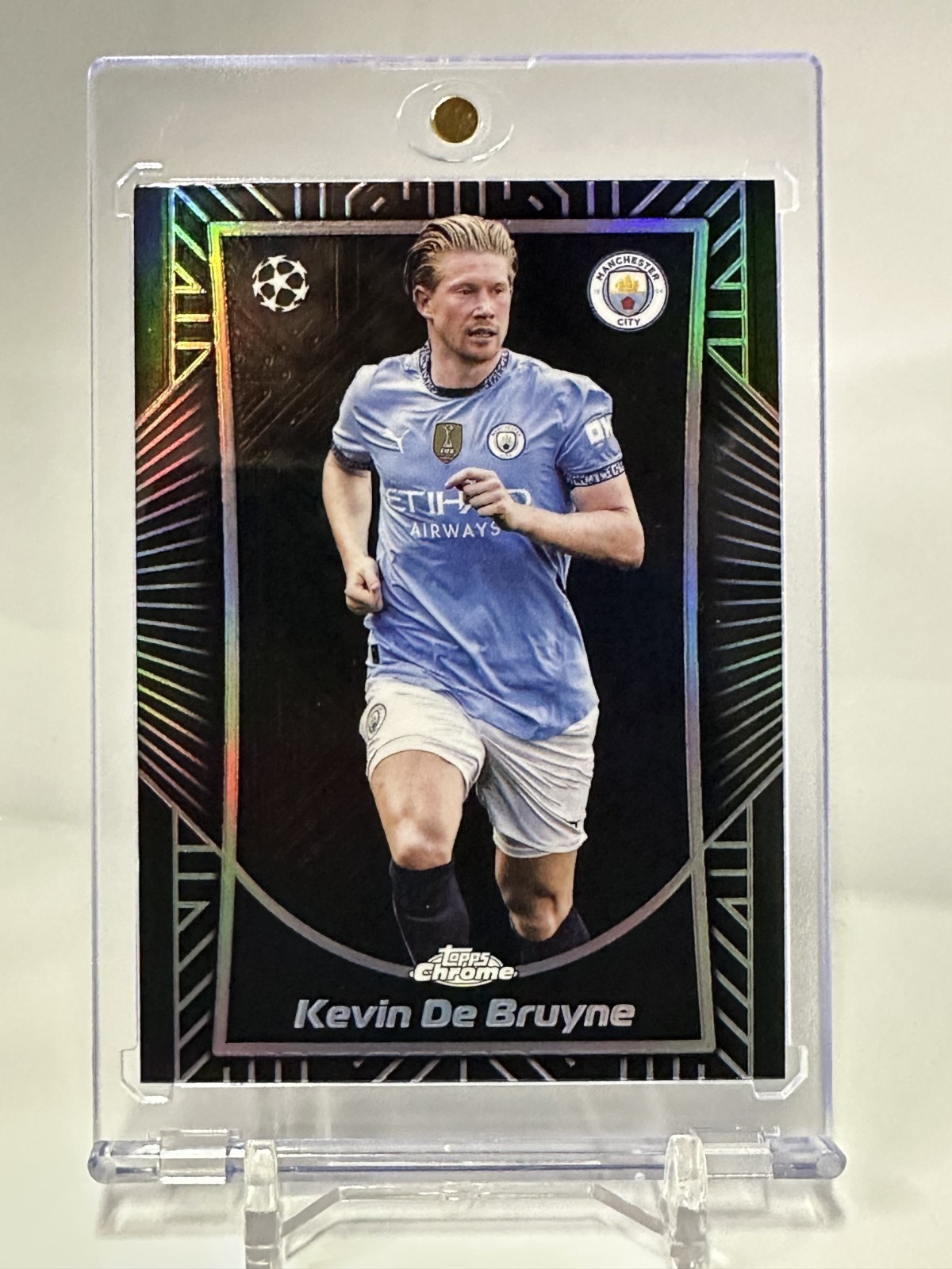 ケビン デブルイネ Topps Chrome リフラクター PSA 10 Kevin De Bruyne 2017 Topps Chrome UEFA Champions League #69