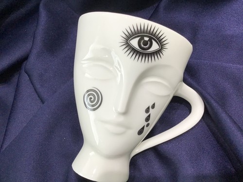 JONATHAN ADLER INKED GIULIETTE MUSE MUG 18 oz 2 SIDED never used NEW! EXCELLENT! - Picture 8 of 8