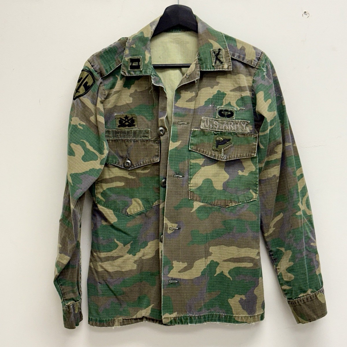 Original Vietnam War Named Patched ERDL Camo Shirt ARVN Rangers