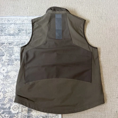Beretta Men’s Butte Softshell Hunting Vest Sz L Moss Brown Bark Made Italy EUC image 8
