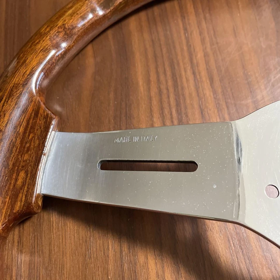 NARDI Wood Steering Wheel 36.5cm for Toyota Land Cruiser, Mitsubishi Jeep J53 - Image 4 of 4