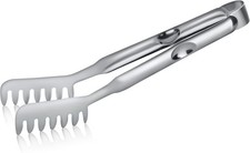 Pleafind 11.4 Inch Pasta Tong, Tongs with Spaghetti Tongs-1P, Silver 