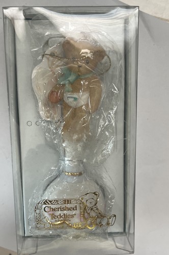 Cherished Teddies Enesco CHRISTMAS Ornament Baby On Rattle Heart Pic Pendant Box - Picture 17 of 22