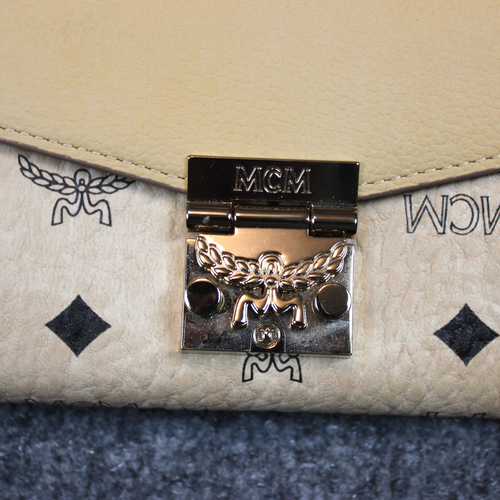 MCM Tracy Chain Portafoglio Viestos Beige Tracolla Mini Borsa Clutch Tracolla MYL9XL11 - Foto 6 di 15