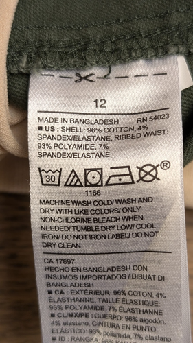 Old Navy Pixie Umstandshose mit durchgehendem Einsatz Damengröße 12 oliv/grün - Bild 15 von 15
