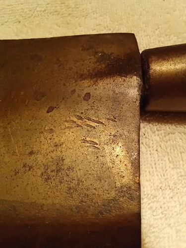 Vintage ANKER PLUMB MARKE Extra Damaststahl Fleischerbeil 17" lang 8" Klinge - Bild 5 von 17
