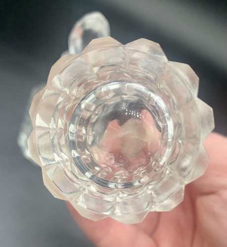 VINTAGE 2 GLASS PERFUME BOTTLE Clear W/ Stopper - Picture 2 of 6
