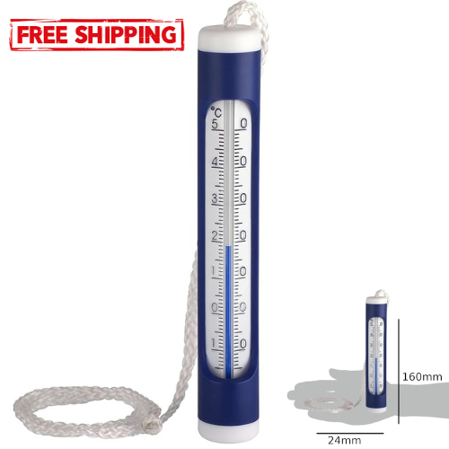 Analoges Schwimmbad Und Teichthermometer Mit Befestigungsleine Misst Unterwasser - Bild 1 von 3