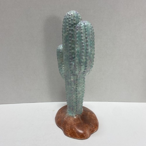 Ceramic Pottery Cactus Statue 10” Tall - Picture 6 of 8