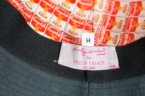 Philip Treacy x Andy Warhol Bucket Hat Vintage Rare Soup Print Lining - Bild 4 von 7