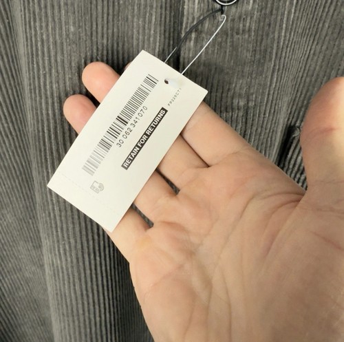 Marks And Spenser The Overshirt Men’s Size 3XL Grey Corduroy Button Up Shacket - Picture 4 of 9