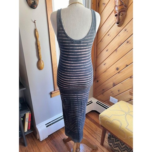 Reverse Tie Dye Striped Designer Bodycon Dress - Picture 9 of 10