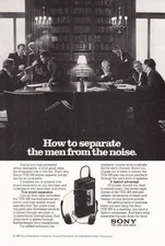 1980 Sony TCS-300 Cassette-Corder: Men From the Noise Vintage Print Ad