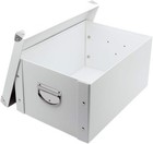 GUOZI Collapsible Storage Box, Decorative Memory Box with 35*25*17.5cm, White 