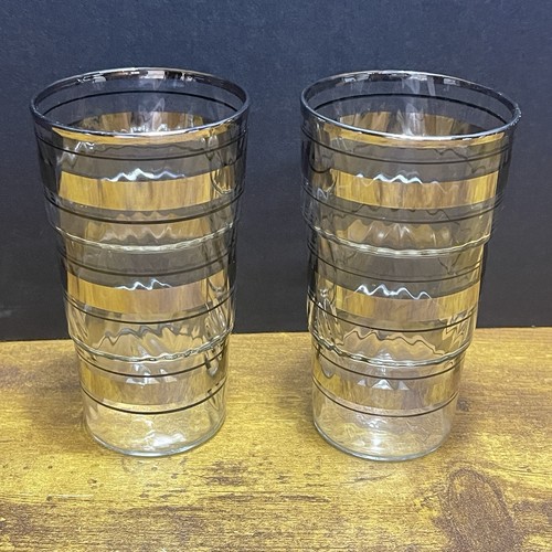 PHILCO Funkleiste 6 Ring Double Old Fashion Federal Glas Barware 2 Gläser