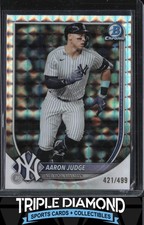 2025 Bowman Chrome Aaron Judge Geometric Refractor #421/499 Yankees F505