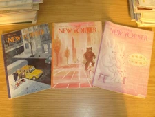 The New Yorker magazine lot of 3 issues 1983 all with Chas. Addams covers