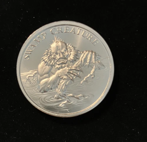 Intaglio Mint Cryptozoology SWAMP CREATURE 1oz .999 Silver USA Made Round BU