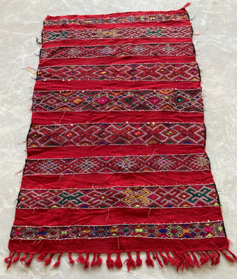 Vintage Traditional Handmade Moroccan Berber Kilim Floor Rug Carpet 165x104 cm
