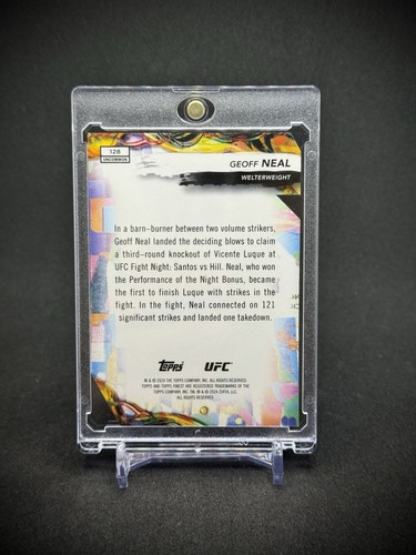 Geoff Neal 2024 Topps Finest UFC Die-cut Refractor /35 SSP - Picture 3 of 3