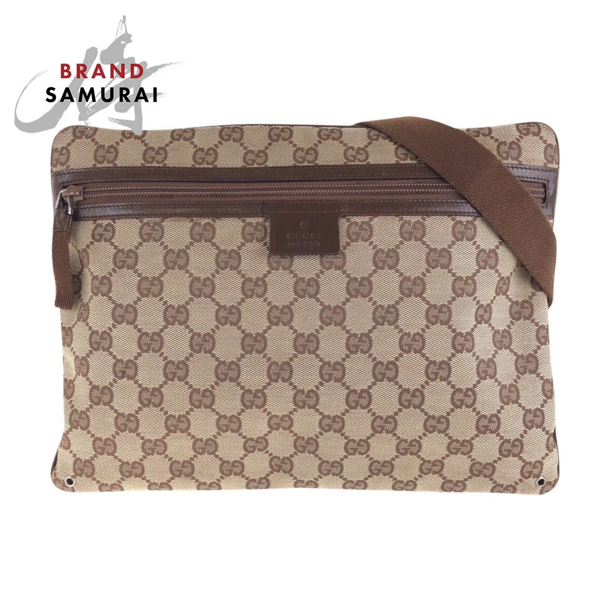 Sac bandoulière Gucci beige argent quincaillerie Gg toile/cuir 90476 uni