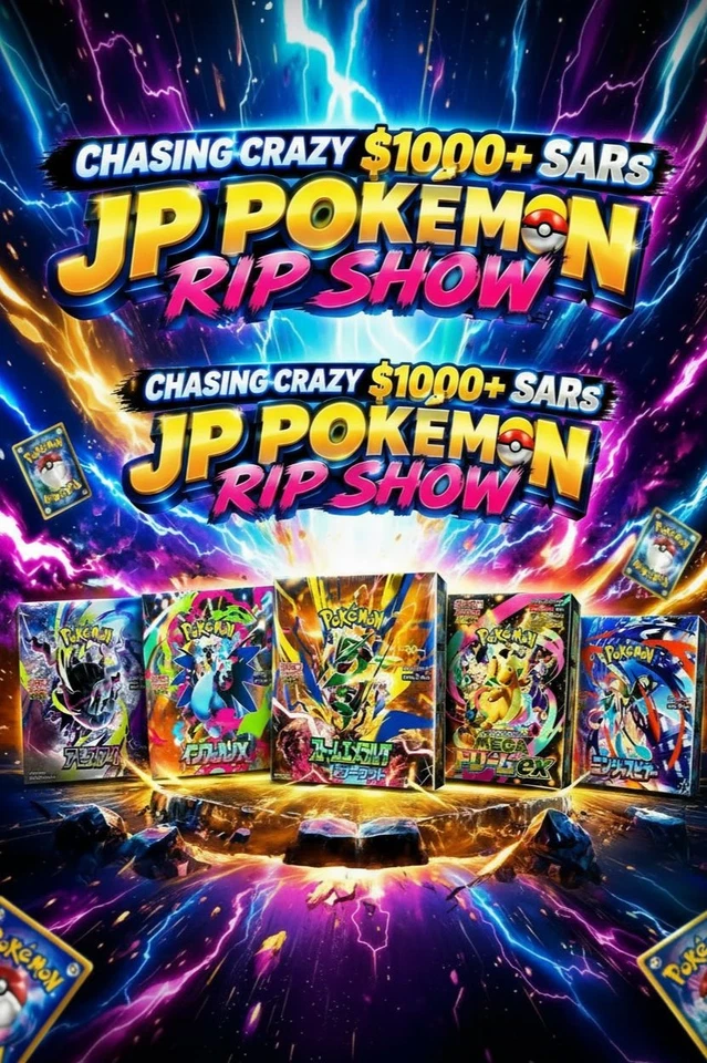 🔥Chasing CRAZY $1000+ SARs AS GOAL Live Pokemon Rip JP🔥
