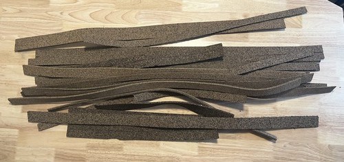 Midwest Products Cork Roadbed Strips Railroad Track Underlayment Mixed Lengths - Picture 1 of 5