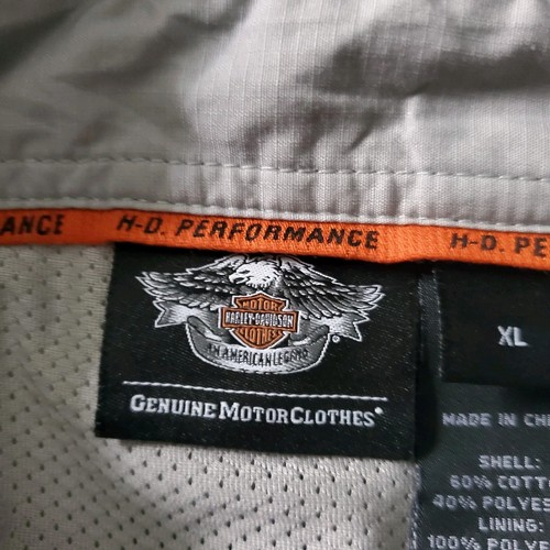 Harley Davidson Hemd Herren XL Blau Button Down Langarm Roll Tab Original - Bild 13 von 14