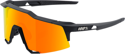 100% Speedcraft Performance Sunglasses Soft Tact Black HiPER Red