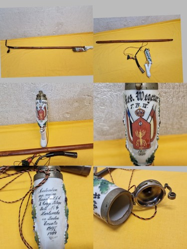 1WK Reservisten Pfeife Porzellankopf 3. Company Karlsruhe im Baden 1907-1909
