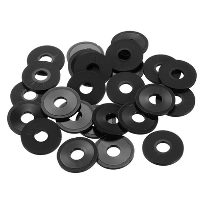 #ad 25Pcs M5 Nylon Flat Washers Plastic Washer 5mm ID 20mm OD 2mm Thick Black $16.07