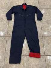 Mens XL RED KAP Winter Insulated Quilted Lined Coveralls twill Jumpsuit VTG USA