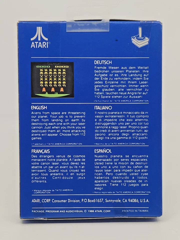 Atari 2600 Boxed Video Game - Space Invaders - 1986 Corp Release - Sealed - Image 2 of 2
