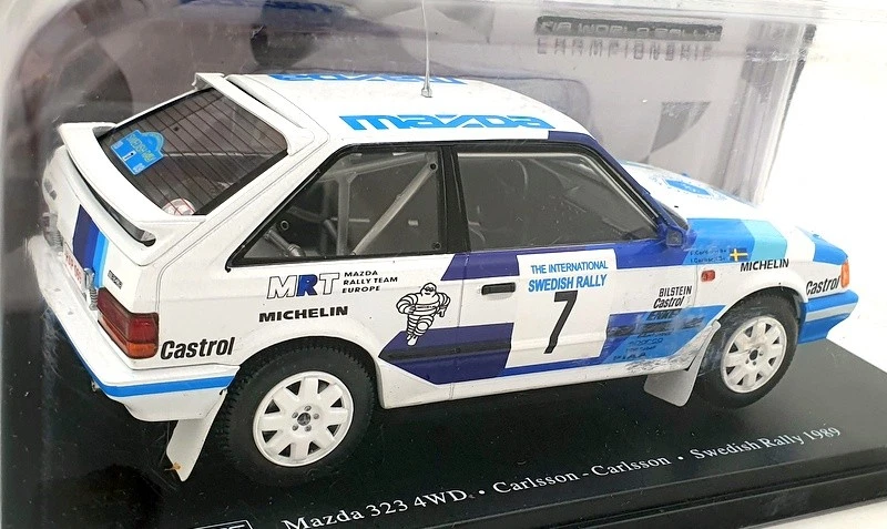 Hachette 1/24 Scale G113U034 - Mazda 323 4WD Sweden 1989 Carlsson #7 - Image 2 of 4