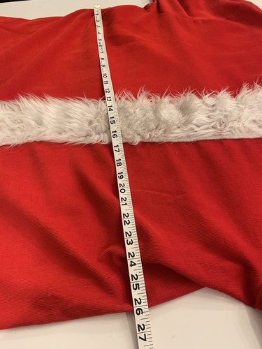 Herren Vintage 70er Bad Santa Hemd rot Cord Kunstfellbesatz Full Zip Gr. XL - Bild 8 von 9