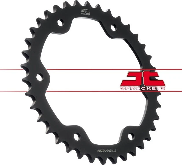 JT Steel Rear Sprocket 525 38T Black KTM 1290 Super Duke R/1290 Super Duke GT - Image 1 of 1