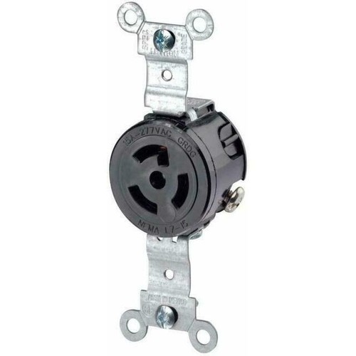 Leviton 4760 NEMA L7-15R 15 Amp 277 Volt Locking Receptacle - Picture 9 of 9