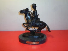 Frederic Remington Signed Bronze "Trooper of the Plains" Lithograph (11 by 9")